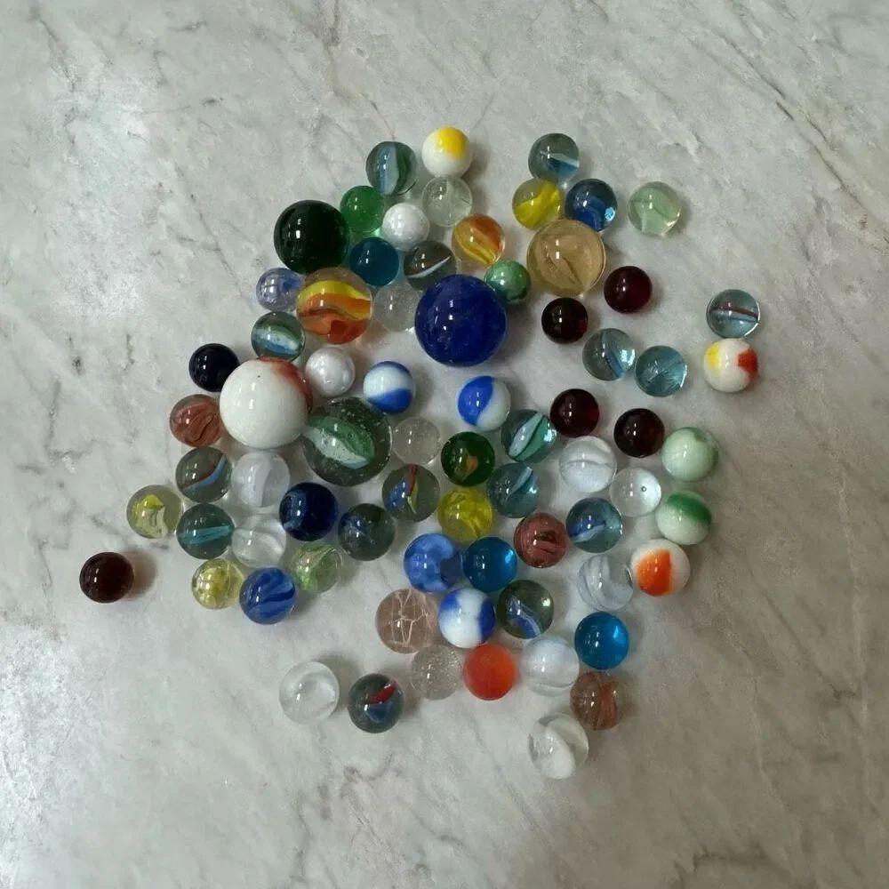 Lot of 73 vintage marbles